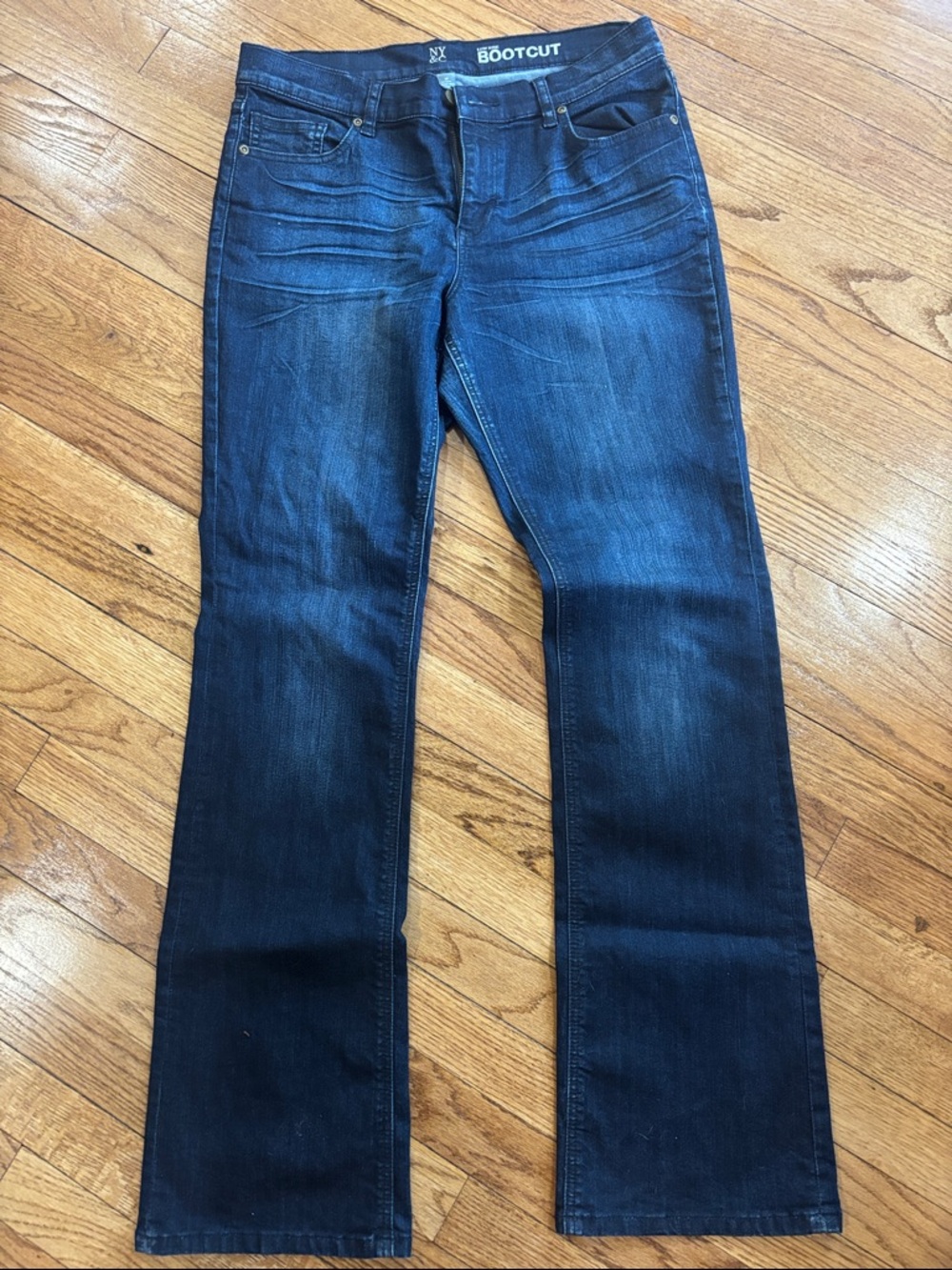 New York & Company Dark Blue Bootcut Jeans